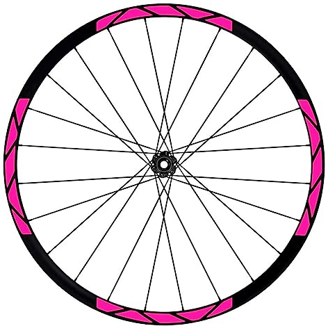 Pimastickerslab Komplett-Set für Felgen 26 Zoll – 27,5 Zoll – 28 – 29 Zoll – Fahrrad MTB Bike Stickers – hochwertige Felgen wählen Sie Farbe MTB001 (26 Zoll, 046 Fluo-Pink)