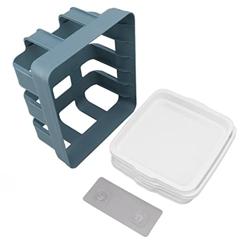 Plato De Comida, 6 Platos Para Servir, Platos Rectangulares Blancos, Plato De Comida, Plato Rectangular, Bandeja Para Servir ABS Con Soporte Para Cocina Casera