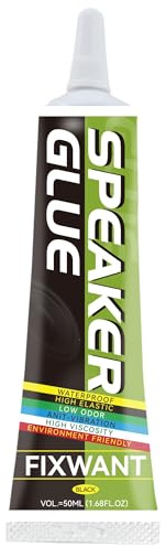 FIXWANT Loud Speaker Repair Glue Foam Side Dust Cap Rubber Edge Cone Basin Strong Adhesive 50ML/1.68 fl.oz (1)