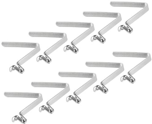 PATIKIL 8,5x5mm Kajak Paddel Clips, 10er Pack Zeltstangen Clips aus Stahl, V-förmige Einzelpin-Druckknopf-Federclips zur Sicherung von Rohren für Camping Markise