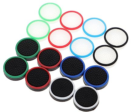 HEMOTON 16 Stück Silikon Joystick Griffabdeckungen Nachtleuchtend Kompatibel mit Switch Handheld Controller Daumenkappen Joystick Schutzkappen für Gaming Zubehör Zufälliger Stil