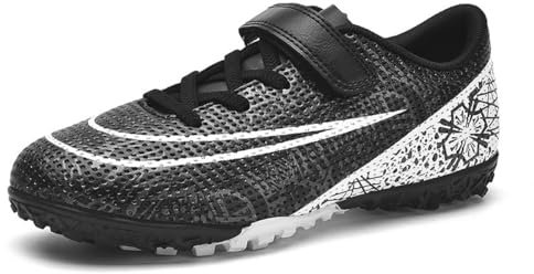 DHOVOR Boys Girls Astro Turf Football Boots Kids Football Trainers Indoor Soccer Shoes Unisex Athletic Sneakers Football Shoes