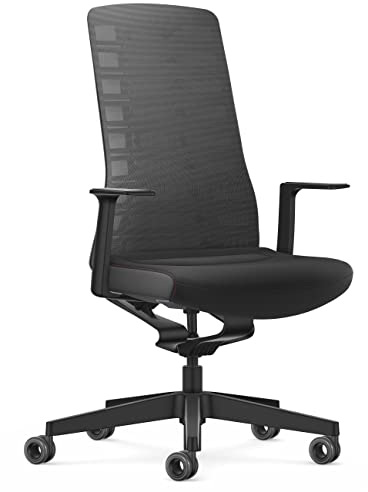 Interstuhl Bürostuhl Pure Active Edition – Anpassung an Gewicht und Bewegung – ergonomische Smart-Spring Technologie (Schwarz | Anthrazit)
