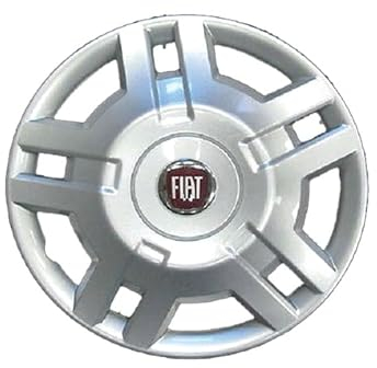 Kit mit 4 anpassbaren Radkappen – für FIAT DUCATO Modell 2009 (ROTES Logo) – Durchmesser 15 Zoll – Nicht original