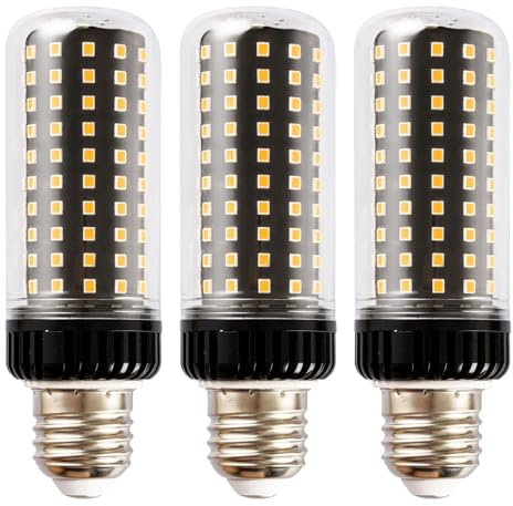 Tupolife LED Warmweiß 3000K 15W 1900LM Extra Hell LED Lampe E27 Ersetzt 150W-200W Glühlampen, Maiskolben LED Glühbirne, Energiesparlampe Leuchtmittel, Nicht Dimmbar AC85-265V, 3 Stück