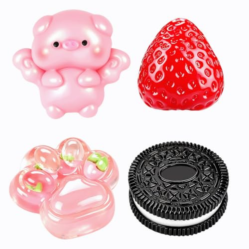 Dandin 4 Stück Taba Squishy Cat Set, Biscuit Stress Relief Toy, Fidget Toys Sensory Stress Spielzeug für Weihnachten, Halloween, Geburtstagsgeschenke, Mädchen und Jungen