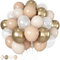 HILAVO Luftballons Weiß Gold 12 Zoll Boho Metallic Gold Beige Helium Latex Helium Ballon Retro Weiss Nude Creme Apricot Perlweiß Party Luftballon für Geburtstag Babyparty Jubiläum Hochzeit Party Deko