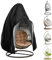 Roontin Housse de protection imperméable pour fauteuil suspendu : housse de protection Oxford avec fermeture éclair et cordon de serrage (115 x 190 cm)