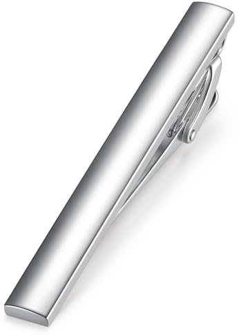 HONEY BEAR 5/5.4/6cm Herren Krawattennadel Krawattenklammer für Normale Krawatte Tie Clip 1.97/2.12/2.36 (Shinny Silber-6cm)