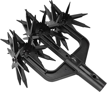 Tbest Grubberwerkzeug, 2-in-1-Gartenboden-Vertikutierer, Nachsaat von Gor-Bodenmischung, Belüfteter Vertikutierer, Bodenfräse, Abnehmbarer Design-Grubber