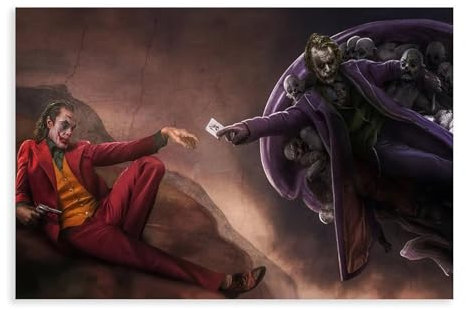 biegzc Kunstdruck All Jokers Playing Poker Casino, Wanddekoration, klassisches Joker-Poster, Leinwand-Poster, Wandkunst, Dekordruck, Bild, Gemälde für Wohnzimmer, Schlafzimmer, Dekoration, 30 x 45