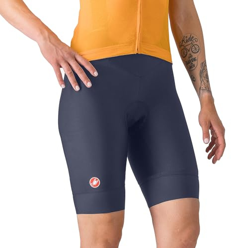 CASTELLI Prima 2 DT Trägerhose für Damen, Endurance-Shorts für Rennrad und Gravel-Biking, Sitzpolster und reflektierende Reiter mit hoher Sichtbarkeit, Twilight Blue/Hibiscus, M
