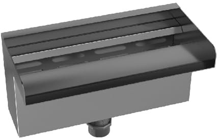 Edelstahl-Pool-Wasserfall, Teich, Wasserfall-Überlaufrinne, Edelstahl-Wasserüberlaufrinne, Rechteckig, für Dekorative Innen- und Außenschwimmbecken (300 mm)