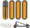 Diyxisk Scooter Reflektor, 4 Stücke Electric Scooter Reflektor, Dauerhaft Zubehör e Scooter, Abnehmbar Reflector, Geeignet für Xiaomi M365/Pro/Pro2/1S Elektroroller (Gelb)
