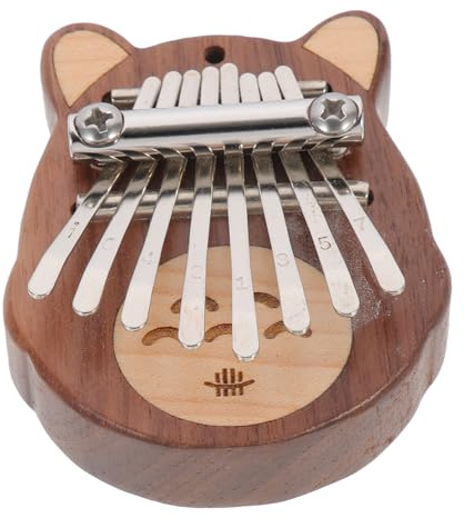 TOYANDONA Mini Daumenklavier aus Holz Kalimba Fingerklavier Kleines Musikspielzeug Tragbar und Einfach zu Bedienen Schöner Natürlicher Klang