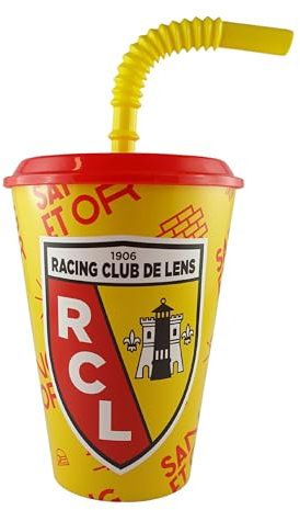 RC Lens Verre gobelet de sport Collection officielle RCL Racing Club de Lens - 430 ml