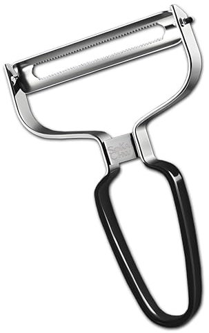 SoKalChw Pelador de verduras de cocina de boca ancha más grande (pelador de repollo dentado en Y) (negro)