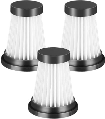 MEIION Packung mit 3 HEPA-Filtern für Kabellose Staubsauger 3 Stück HEPA-Filter für kabelloser Staubsauger, Haushaltsreinigung Kehrmaschine Filter
