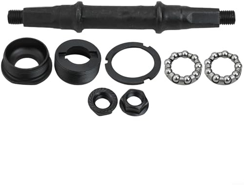 CashMuch Vierkantloch für Fahrrad-Tretlager, Achsen-Kit mit Schalen und Lagern für Fahrrad-Tretlager, Achsen-Set, Fahrradzubehör