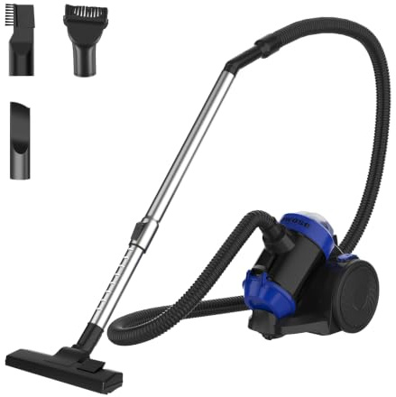 EFAN Staubsauger Beutellos, 1200W Starke Saugkraft, 1,5L Staubkapazität, HEPA-Filtersystem, für Hartböden und Teppiche, Blau