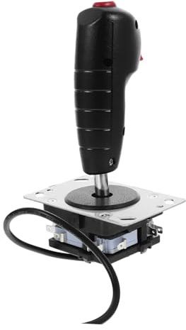 HOMSFOU Flugstick Joystick Zubehör für Gamer aus Aluminiumlegierung und Pvc mit Vibration und Einfacher Installation für Flugsimulator und Flugspiele