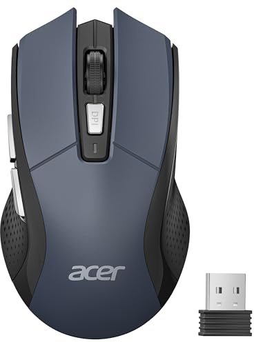 Acer Maus Kabellos 4000 DPI, Wireless Mouse 2,4Ghz | mit 5 Einstellbare DPI, Batteriebetriebene Funkmaus, USB-A Computermaus für Laptop, PC, Chrombook