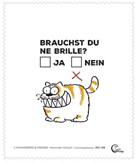 Brillenputztuch - Katze -Catzz - Entscheidung 15x18cm