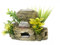 Blue Ribbon 911770 Steinhöhle mit Pflanzen Als Aquarium und Aquaristik-Ornament, 18 cm