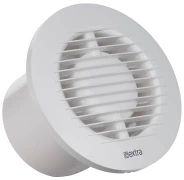 EUROPLAST Diameter 100 mm Silent Air Extractor – White Bathroom Fan – Wall Fan for Kitchen, Toilet, Bathroom