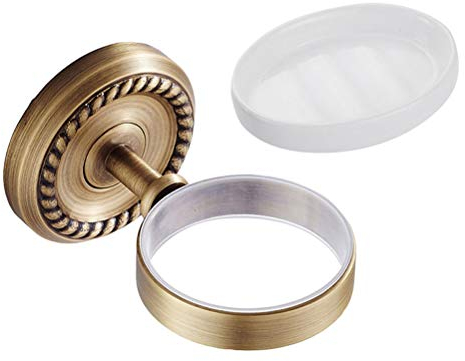 TOPBATHY Porta Piatti in Rame da Parete Contenitore per Piatti Singoli Porta Piatti in Rame per Bagno Stile Vintage da Pulire