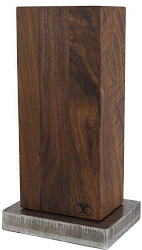 Blockwerk Magnet Messerblock 6er - Nussbaum für max. 6 Messer - Magnetblock