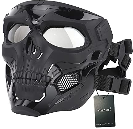 Airsoft Maske Paintball Masken Taktische Schädel Maske Full face Militär Schutzmaske Vollgesichtsmaske für Halloween Jagd CS Kriegsspiel Cosplay