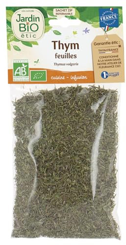 Jardin BiO étic - Thym - bio - Sel, épices, aromates - Certifié AB - Sachet de 40g