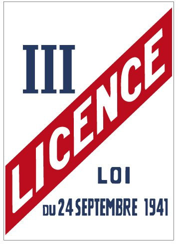 Panneau - Licence III - Plastique rigide PVC 1,5 mm - Dimensions 150 x 210 mm - Anti graffiti - Protection Anti UV Vierge - Sans Région