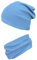 TupTam Mütze und Schal Kinder Set – Weiches Schal Mütze Set Kinder für Herbst und Winter, Farbe: Helljeans, Größe: 56-62
