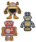LÄSSIG Textilsticker selbstklebend/Textile Woven Sticker Robots