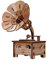 DaigMeng Retro Nostalgisches Grammophon Wohnzimmer Veranda Weinschrank Dekoration Holz Spieluhr Kreative Kleine Ornamente