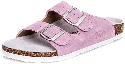 Sandali Moda Uomo Sughero Ciabatte Tipo Donna Spiaggia Scarpe Sughero Zeppa Unisex Plantare Pantofole Fibbia（Rosa,48/49 EU,45 Taglia del Marchio