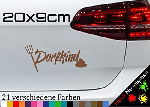 Dorfkind Aufkleber Mistgabel Kuhstall Wirtshaus Bayern Natur Bienen Dorf 20x9cm in 21 Farben