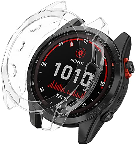 KeeFos TPU Hülle Kompatibel mit Garmin Fenix 7S, Stoßdämpfend Schutzhülle Flexibles Gehäuse für Garmin Fenix 7S (Transparent)