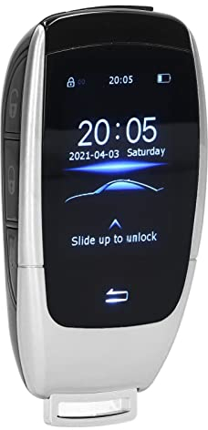Tbest Smart Key per Schermo LCD Universale, TK900 Smart Key per Touch Screen LCD Telecomando per Accesso Senza Chiave Sostituzione per Modelli di Pulsante Motore Start Stop (D'argento)
