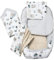 Medi Partners Babynest Nestchen Baby Set für Neugeborene - 100x60x15 Kuschelnest 5 teilig tragbar Nest zweiseitig Babynestchen Bett 100% Baumwolle (Mint Zoo mit beige Minky)