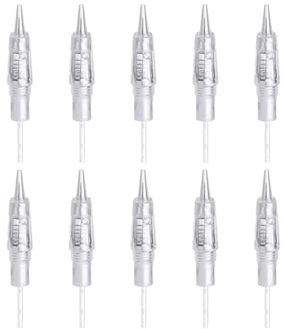CP 10 Stück Permanent Make Up Cartridges 31R/3P Edelstahl Einweg Cartridge für Permanent Make Up Maschine für Augenbrauen,Eyeliner