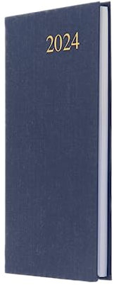 Collins Essential Diary Weekly Pocket Planner 2024 - Eco Friendly, Recycled Paper and Fully Recycelbar - Planer Terminkalender 2024, Soft-Touch, flexibler Einband, kleiner Taschenkalender 2024