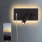 AIRTWESD USB-Aufladung Nachttischlampe schwenkbar Wandleuchte Schlafzimmer Strahler Leseleuchte Licht zum Lesen Flur mit Schalter (3W + 9W 3000k)