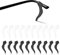 10 Paar Universal Antirutsch Brillenbügel, Silikon Ohrbügel-Haken,Ohr Pads, Ohr Grip Haken für Brillen,Sportbrillen,Sonnenbrillen (5 Paar Schwarz, 5 Paar Weiß)