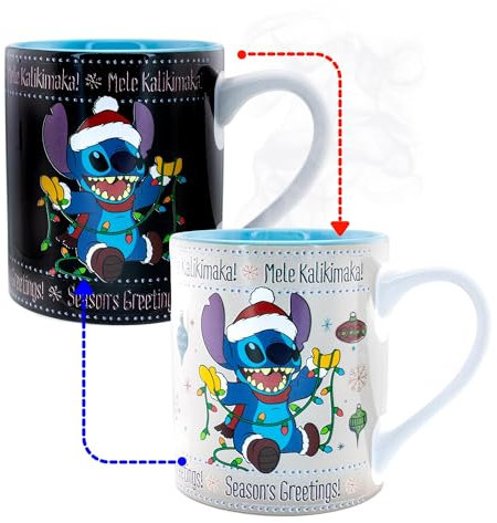 Disney Lilo & Stitch Tasse en céramique pour thé, expresso, cacao Capacité 414 ml