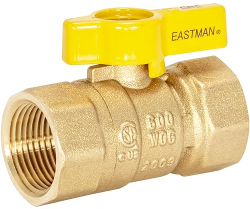 Eastman 3/4 Zoll FIP Gas-Kugelhahn, Messing-Anschlüsse und Armaturen für Erdgas und Flüssigpropan, 60011B