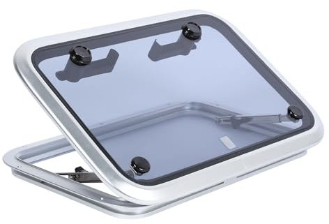 Tbest Boat Porthole Window, Boat Yacht Square Opening Portlight Porthole Marine Hatch Porthole Window 17 X 25 Inch Push Out Deck Hatch Window for Yacht RV
