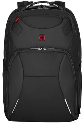 WENGER Zaino Porta PC Cosmic, Notebook 17”, Tablet 10”, 30 l, Organizer, Uomo Donna, Ufficio Viaggi di Lavoro Università, Nero, 653187